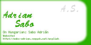 adrian sabo business card